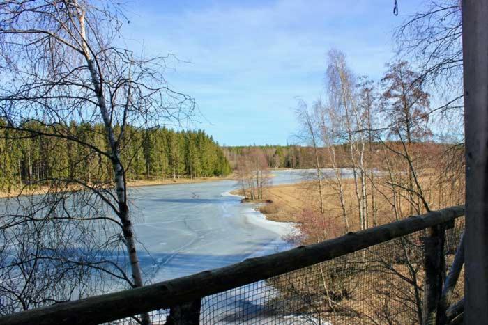 Tretopphytter Pa Grensen - Beverhytta Med Robat Og Gjeddefiske Halden Exterior photo